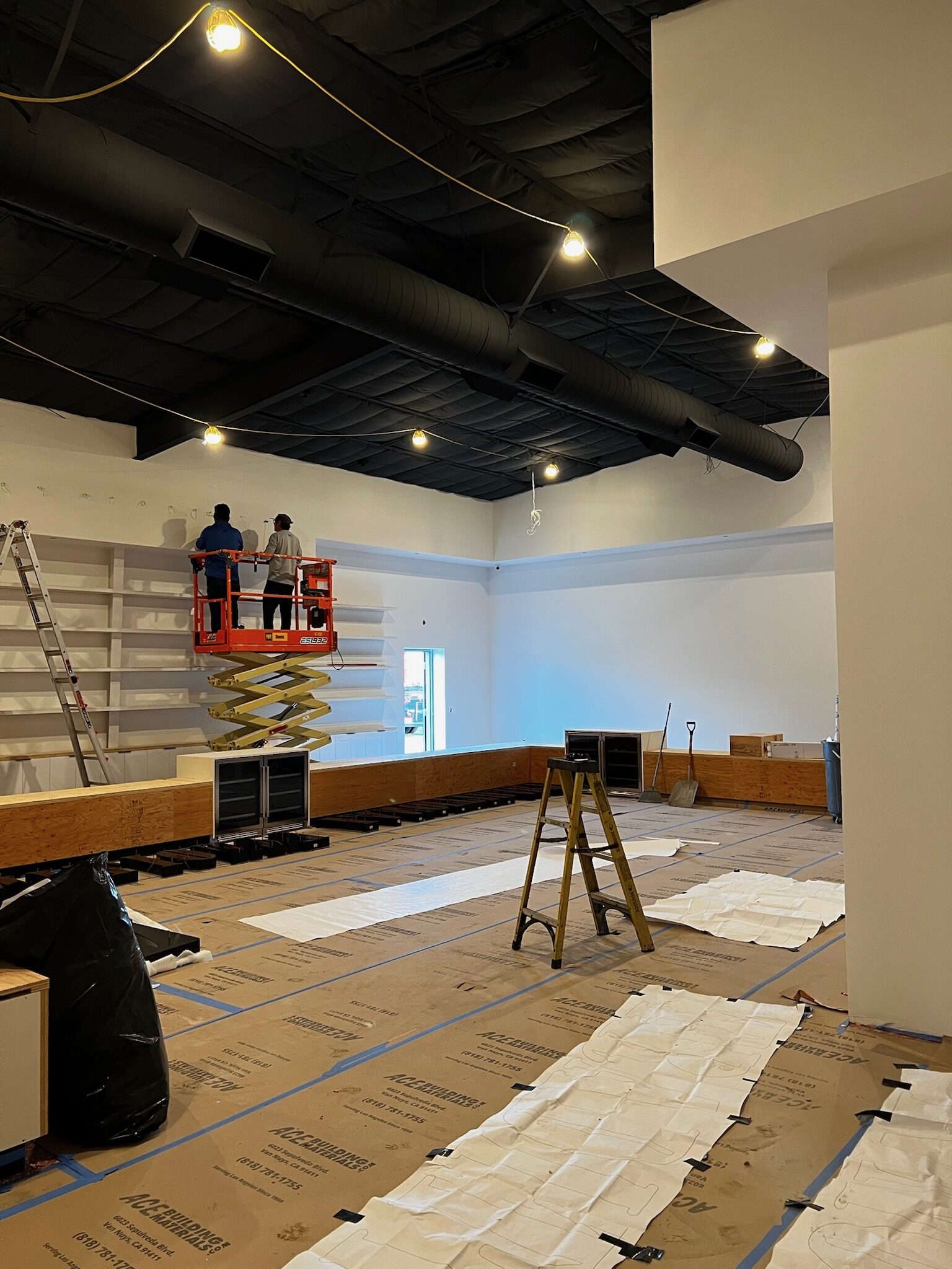 Commercial remodeling in progress
