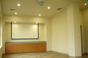 Remodeled commercial media room